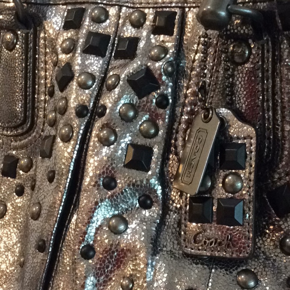 Coach Pewter Studded Bag - Picture 2 of 15